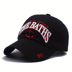Vintage Anchor Embroidery Baseball Cap Classic Dad Hat