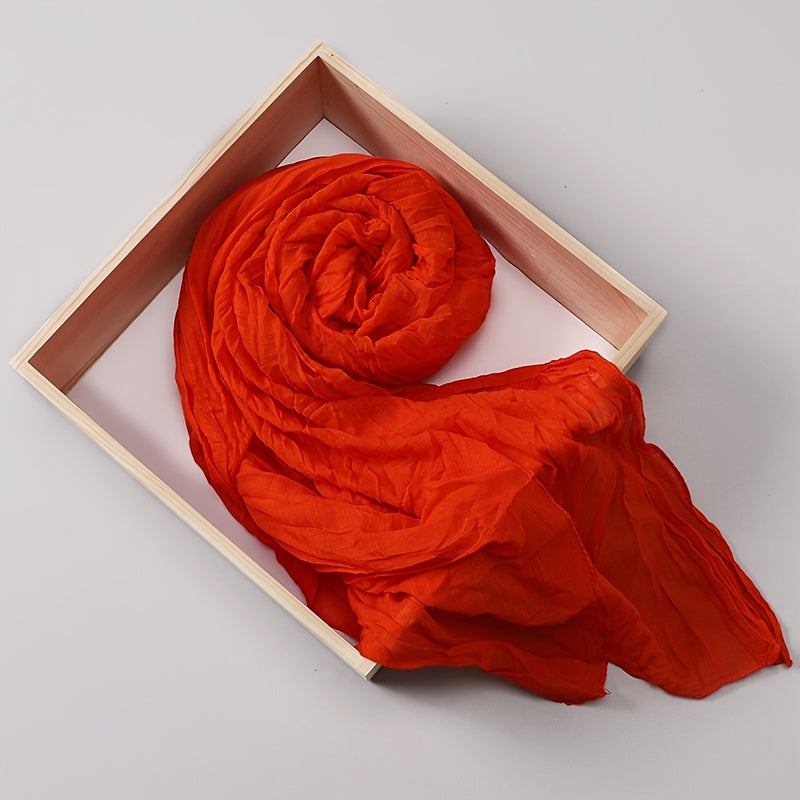 Soft Natural Scarf Wrinkle Wrap For Women & Men Breathable Material