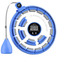 PVC Smart Mute Weighted Fitness Hoop 18 Knots Adjustable Exercise Hoop