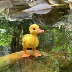 Simulation Animal Toy Yellow Duck Model Desktop Computer Decoration