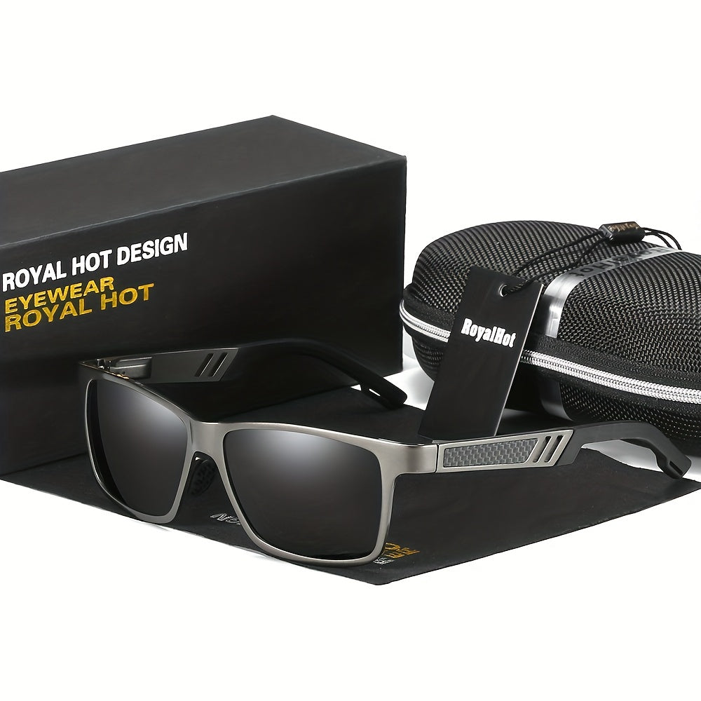 RoyalHot Square Frame Polarized Sunglasses for Driving Fishing