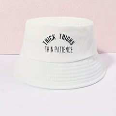 Thick Thighs Print Bucket Hat Unisex Beach Travel Sun Hat