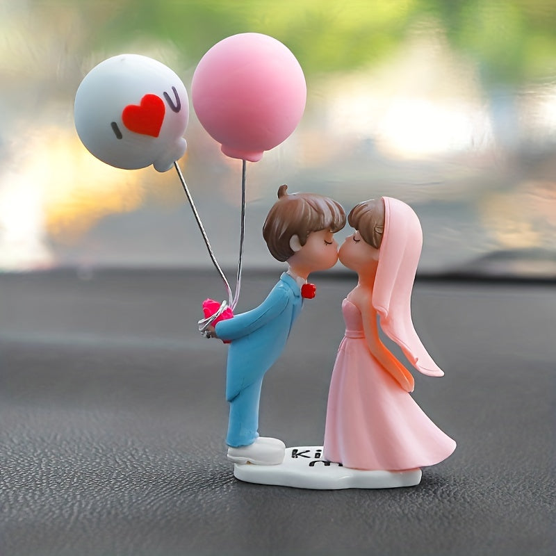 Car Couple Ornaments Kiss Couple Car Interior Decoration