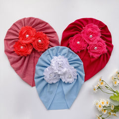 Baby Sun Flower Hat Newborn Cap Fetal Cap Basin Warm Girl Boys Hat Toddler