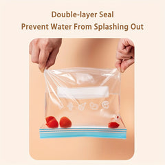 40pcs Reusable Food Storage Bags Double Layer Sealed Leak Proof Freezer Bags