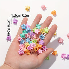 50pcs Mini Hair Claw Plastic Braid Hair Clip Ponytail Holder Women Accessories