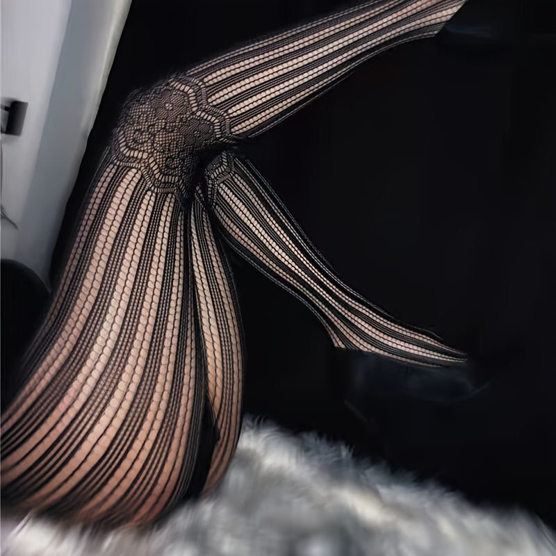 High Waist Semi Sheer Footed Pantyhose Women's Stockings