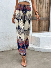 Tribal Print Elastic Waist Pants for Women