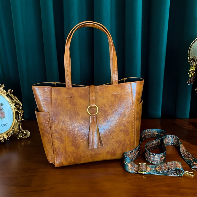 Vintage Bohemian Tote Bag Retro Handbag & Shoulder Purse