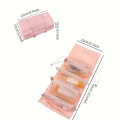 Nylon Rope Rolling Cosmetic Bag Portable Makeup Storage Bag