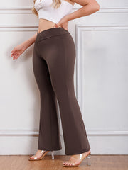  High Rise Flared Leg Trousers