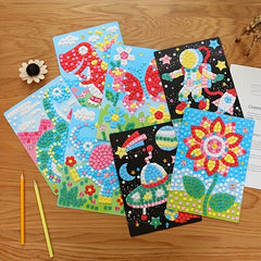 Astronaut Space Mosaic Stickers Art Kit Kids Foam Craft DIY By Number Handcraft