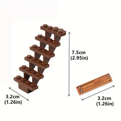 28pcs Wood Grain House Accessories Assembly Toys for Creative Kids & Adults
