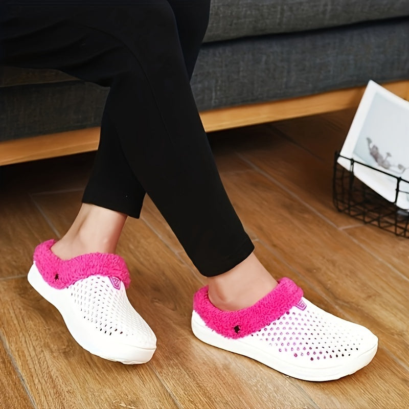 Women's Winter Clogs Plush Inner Comfort Slippers Indoor Outdoor Garden Slippers