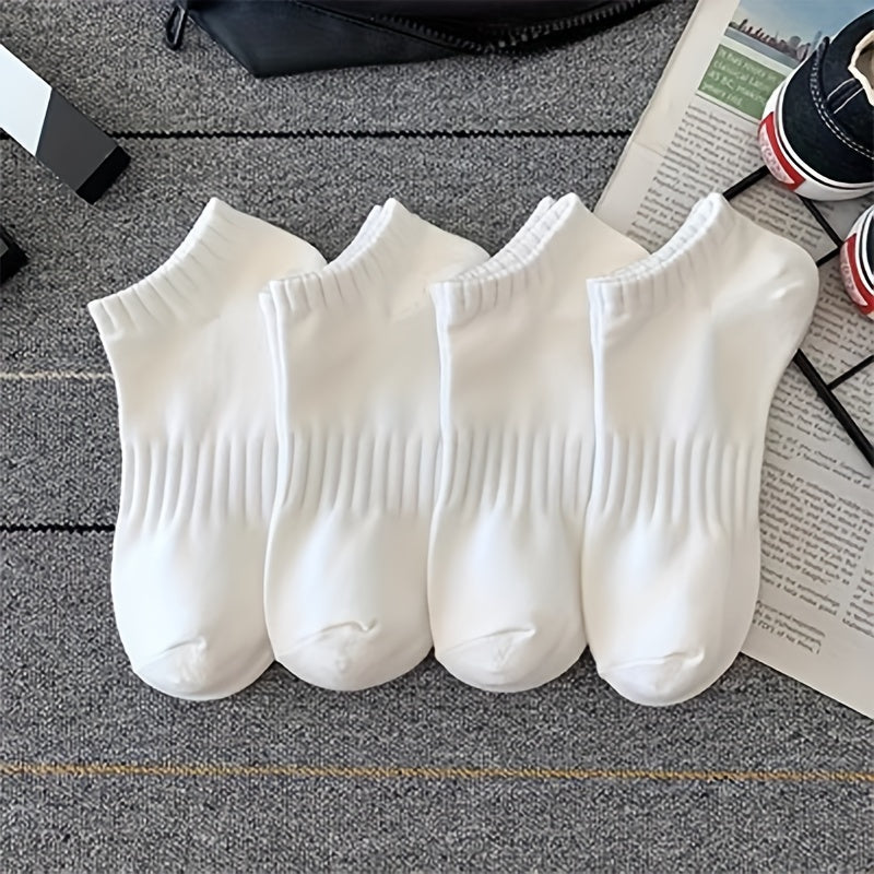 4 Pairs Comfy Solid Socks for Women