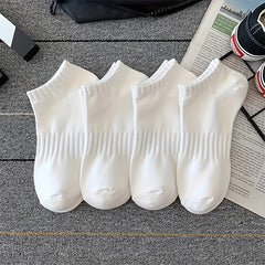 4 Pairs Comfy Solid Socks for Women