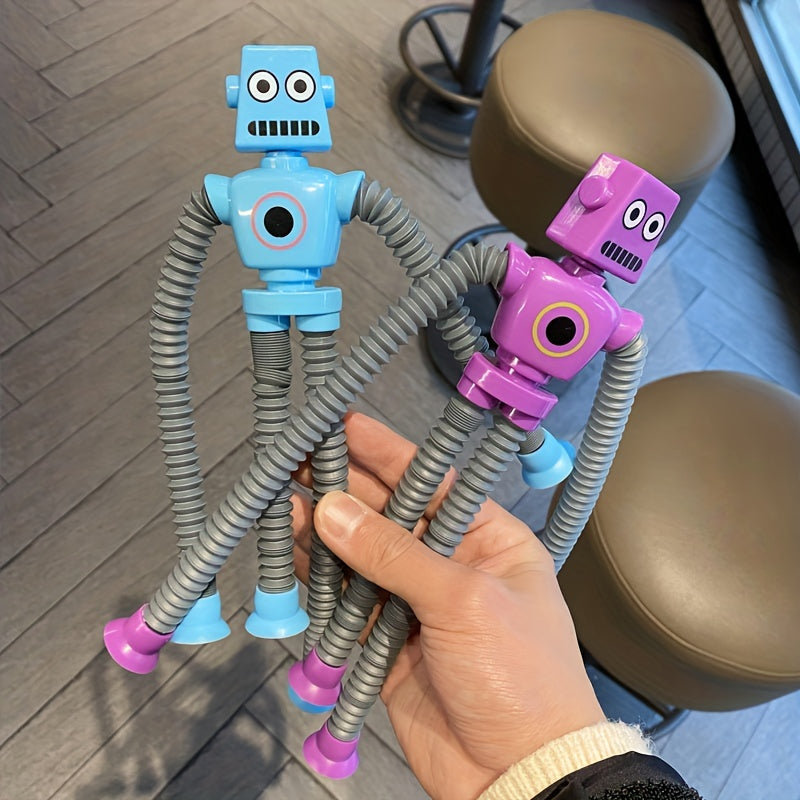 Suction Cup Robot Cartoon Decompression Toy
