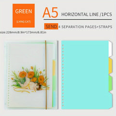 Hongtai B5 Loose Leaf Grid Notebook - 50 Thick Pages, High Value, Non-Sticky