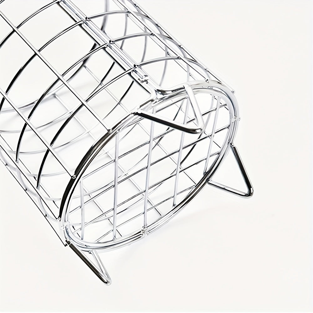 Iron Desktop Storage Basket Sundries Shelf Large Capacity Retro Style
