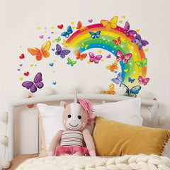 Rainbow Arch Butterfly Heart Star Wall Decal Sticker