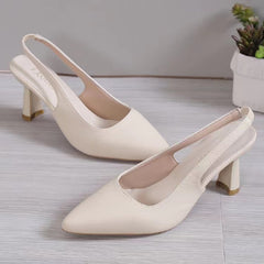 Women's Pointed Toe Slingback High Heels Sandals