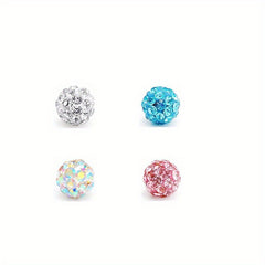 4pc Replacement Balls Spikes for Piercing Barbell 4mm 5mm 8mm CZ DIY Jewelry