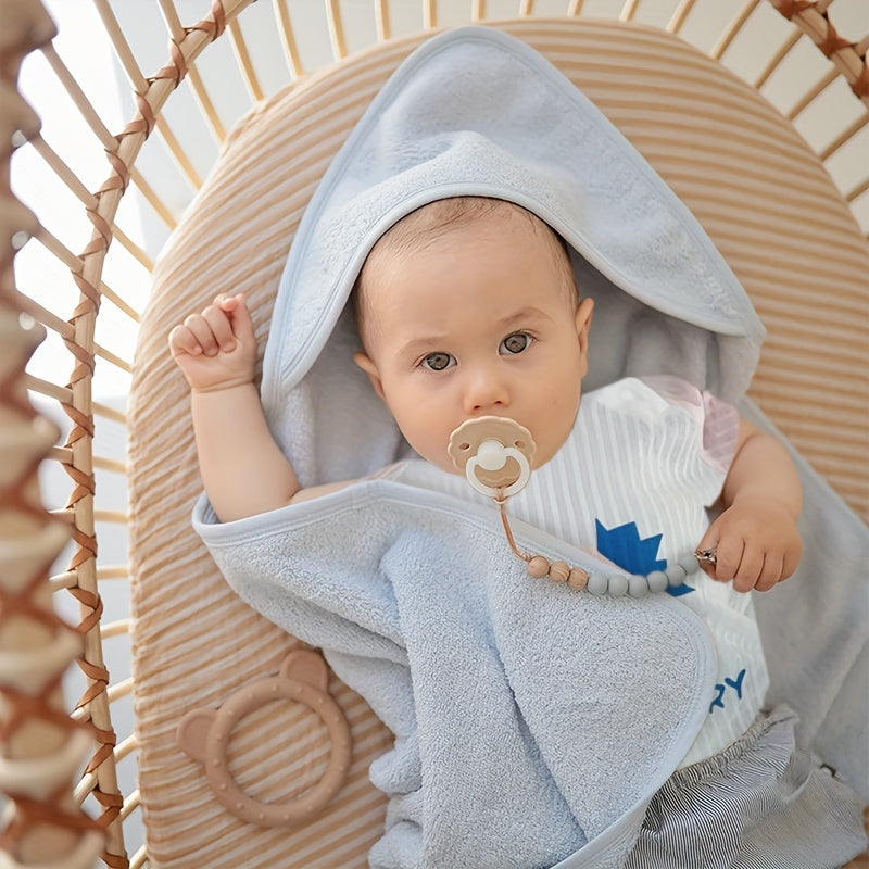 Soft & Absorbent Coral Fleece Baby Hooded Towel