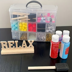 3 Tier Stackable Storage Container Box Bead Organizers for Craft Storage