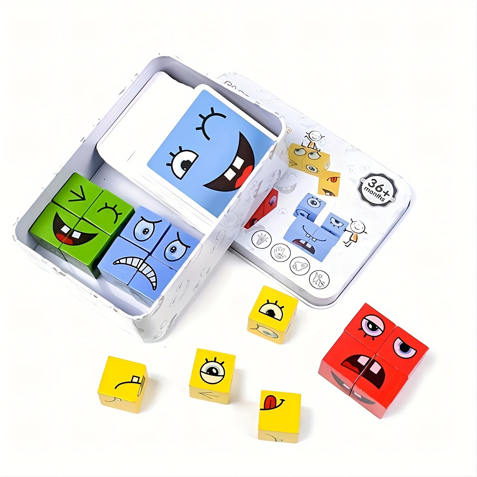 Wooden Face Changing Puzzle Board Game for Children