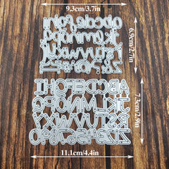 2pcs Alphabet Metal Cutting Dies For Scrapbooking DIY Craft Embossing