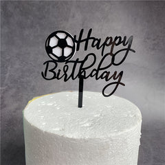 Basketball Football Theme Party Cupcake Cake Topper