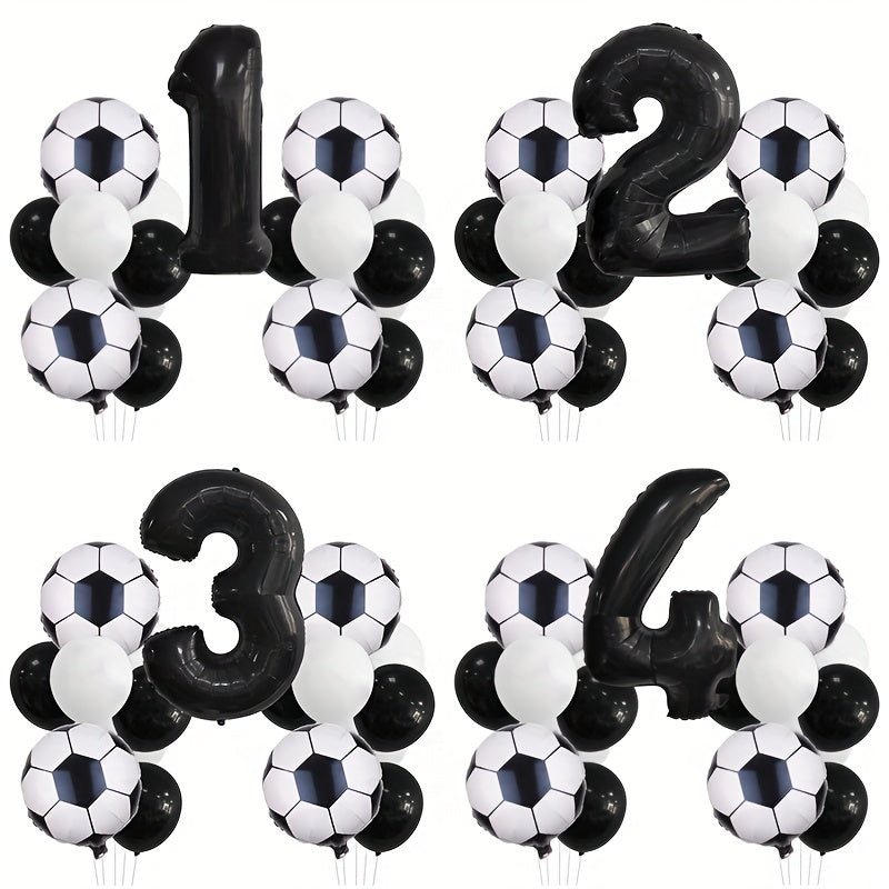 17pcs Football Theme Kids Birthday Party Decor Set