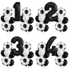 17pcs Football Theme Kids Birthday Party Decor Set
