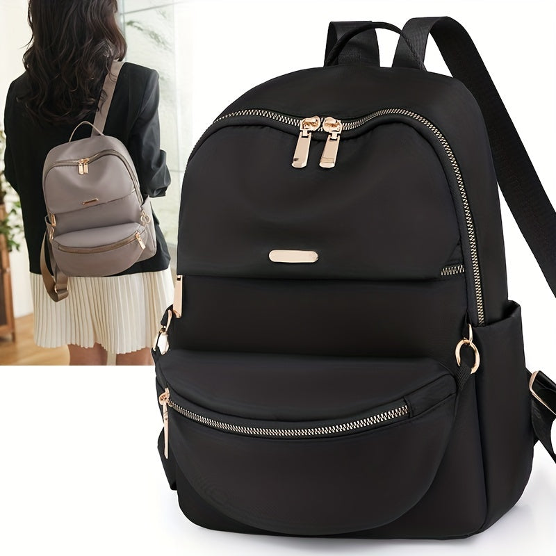 2PCS Pocket Functional Backpack Versatile Nylon Travel Daypack