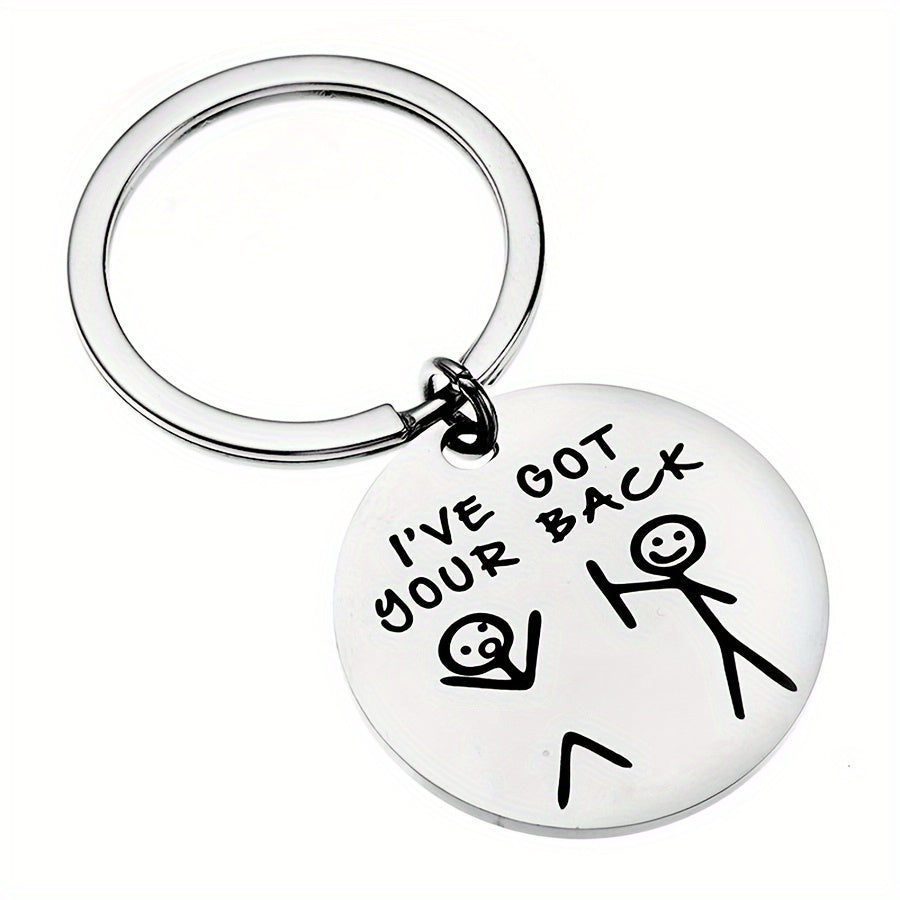 Funny Friendship Keychain for Brother Sister Bestie Daughter Son