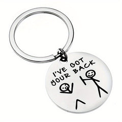 Funny Friendship Keychain for Brother Sister Bestie Daughter Son