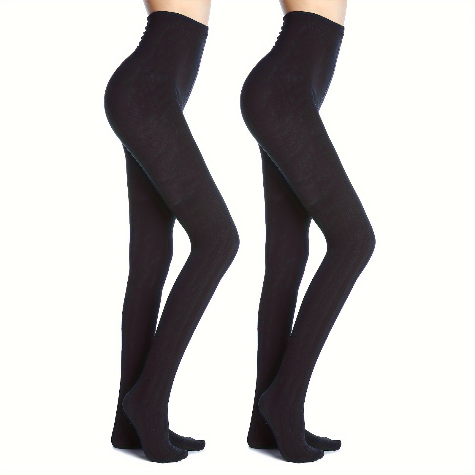 Solid Elastic Tights Opaque High Waist Slim Leggings Women's Stockings