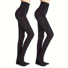 Solid Elastic Tights Opaque High Waist Slim Leggings Women's Stockings