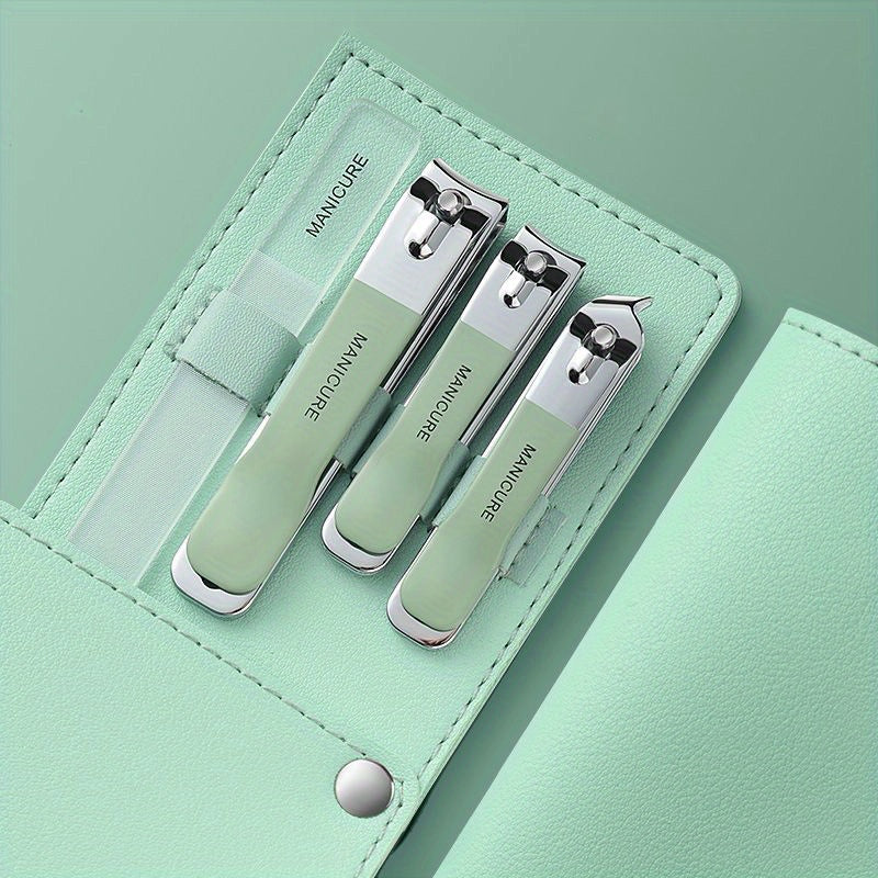 4 Pcs Manicure Set Stainless Steel Nail Clippers Beauty Tool Portable Set