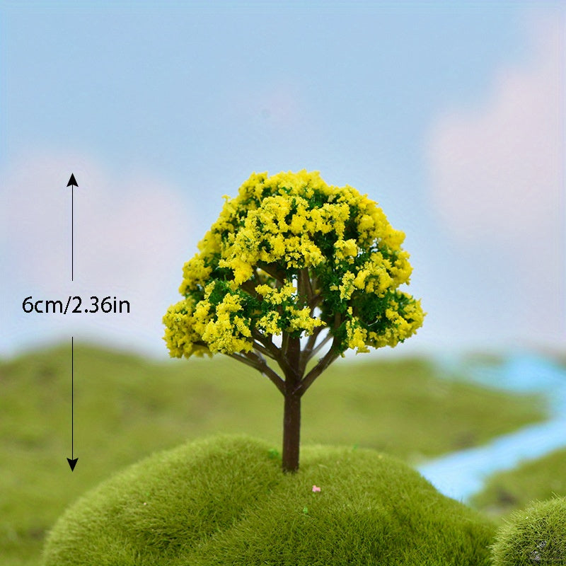2pcs Mini Sakura Trees Plant Ornament Micro Landscape Craft