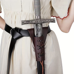 Medieval Leather Gear Sword Belt Combat Knight PU Leather Cosplay Sword Belt