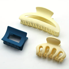 Matte Solid Square Hair Claw Clip Non Slip Strong Hold Grip Hair Jaw Clip