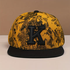 Classic Punk Hip Hop Baseball Cap Vintage Graffiti Print Adjustable Snapback