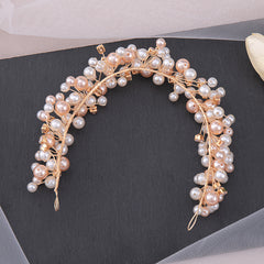 Golden Beaded Headband Wedding Bridal Headband