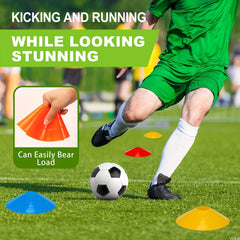 25pcs Agility Training Cones With Carry Bag for Soccer Basketball