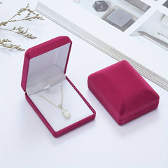 Velvet Necklace Pendant Jewelry Display Box for Gifts