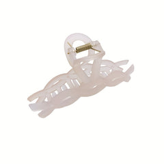 Pink Acrylic Large Hair Claw Frosted Shark Claw Ponytail Holder