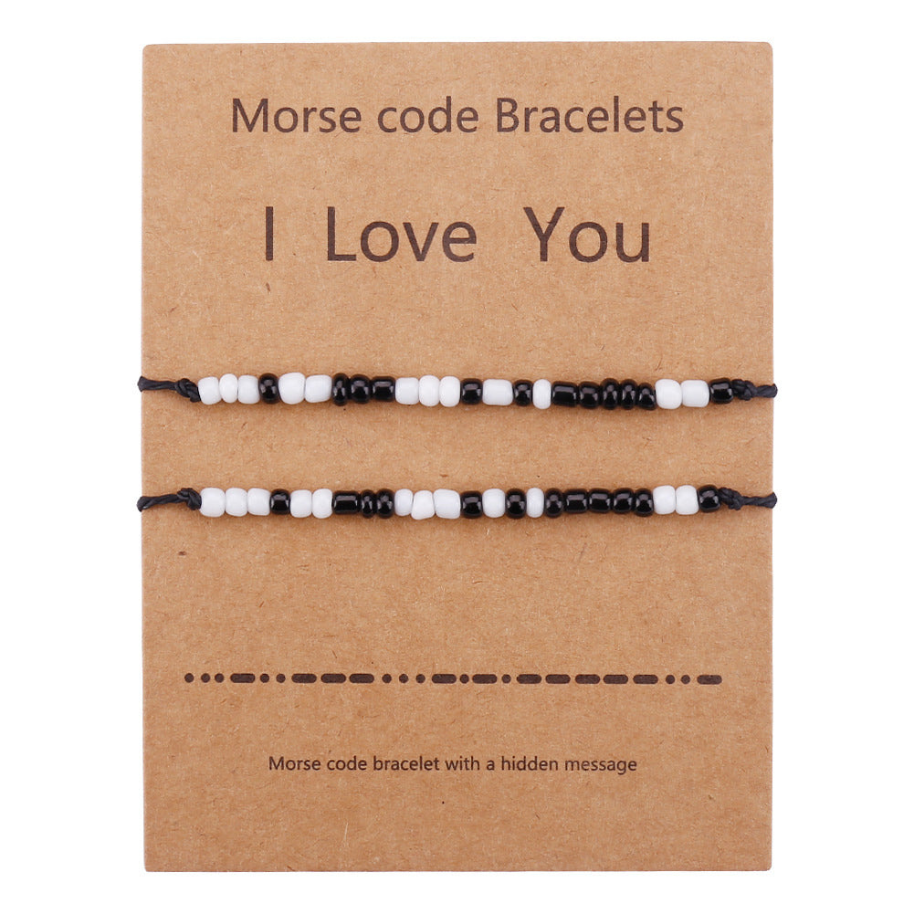 Adjustable Waterproof Cord Couples Bracelets Yin Yang His And Her Lover Bracelet