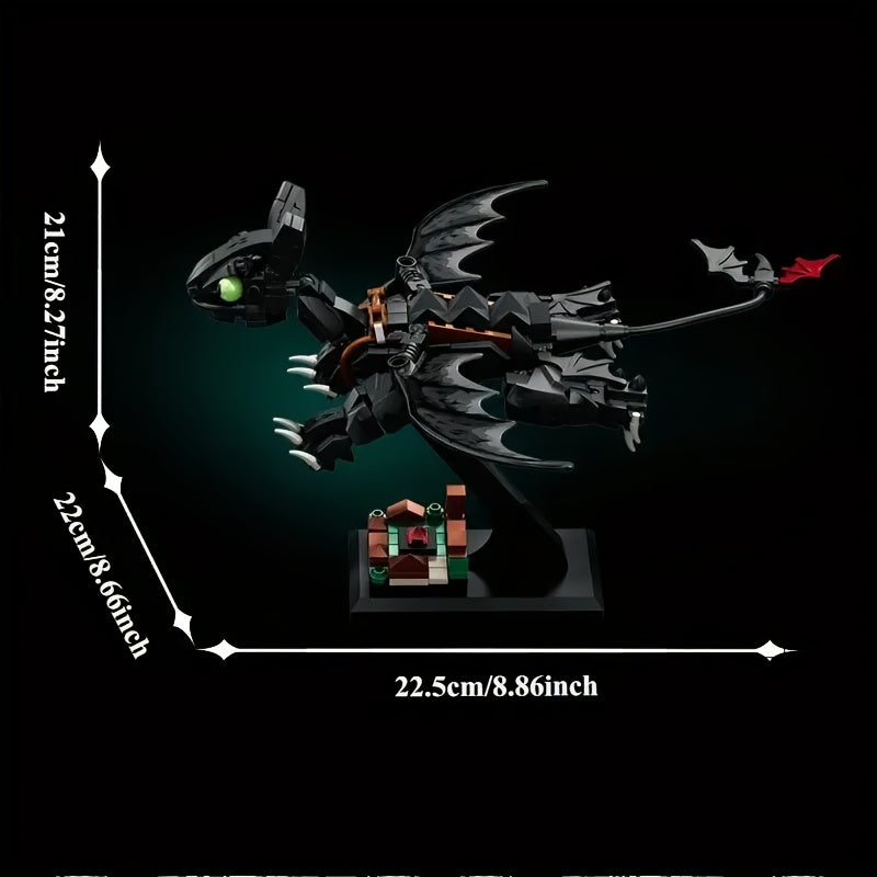 Dark Dragon Building Blocks Set - Ideal Gift for Adults