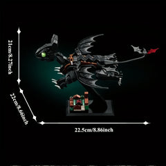 Dark Dragon Building Blocks Set - Ideal Gift for Adults